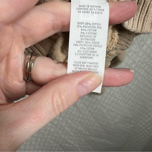 Aerie Tan Bow Embroidered Crop Hoodie - Picture 6 of 8